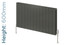 Reina Casina Aluminium Designer Anthracite Single Horizontal Radiator H600mm X W470mm Reina Casina Aluminium Designer Anthracite Single Horizontal Radiator H600mm X W470mm